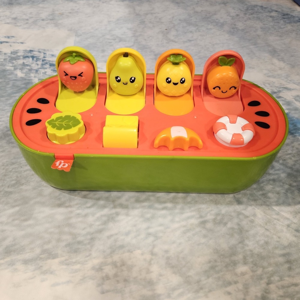 Fisher Price Watermelon Pop Up Toy Baby Toddler Cause Effect Learning Toy Tested